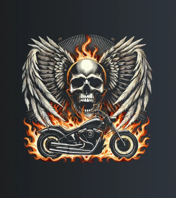 Flame skull