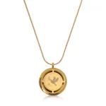 Lykke zlatni medaljon s golubicom luxury
